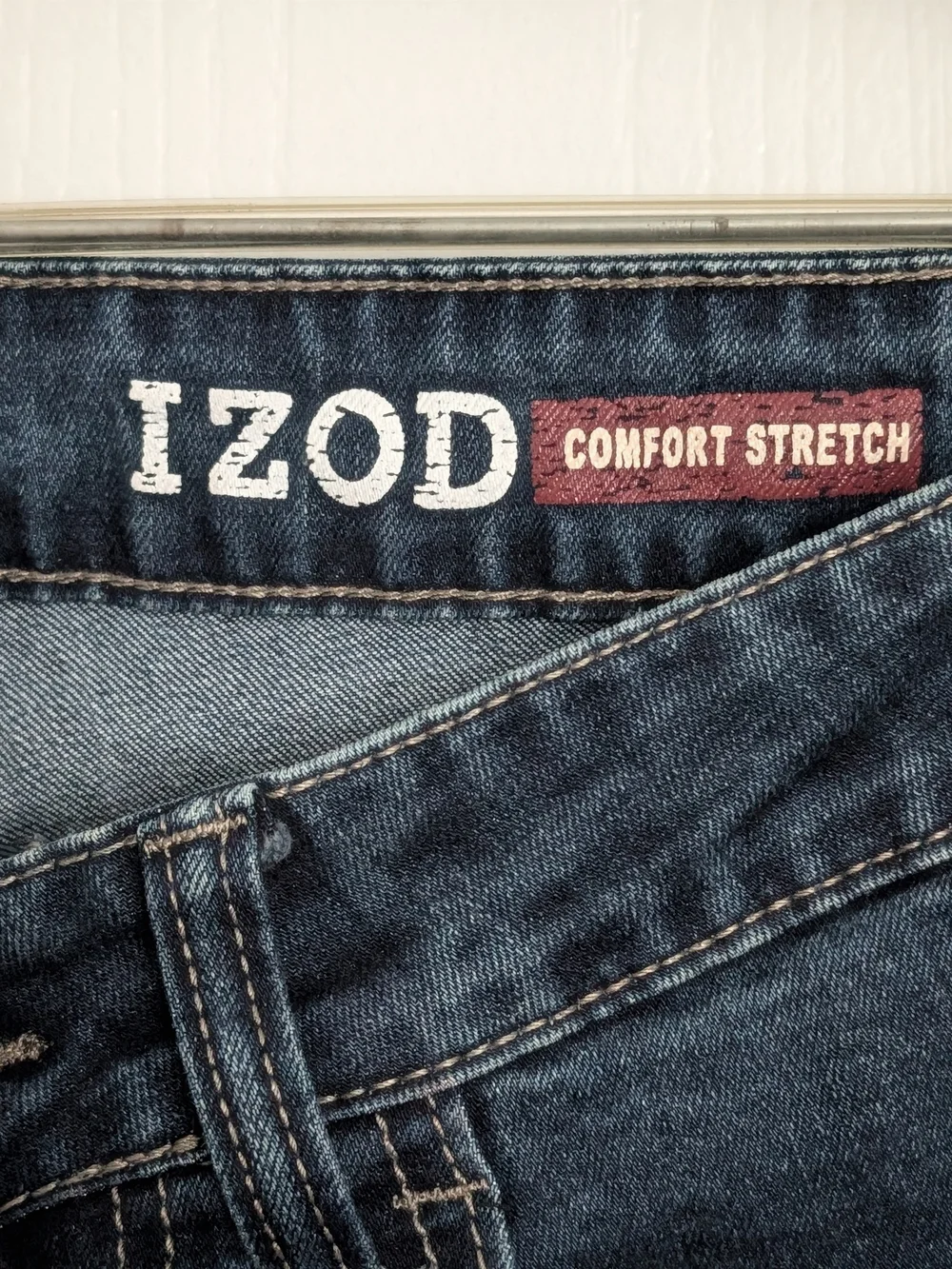 IZOD Men's Dark Blue Straight-Leg Jeans 32 X30